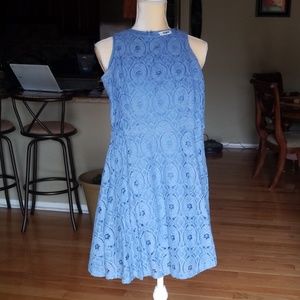 BB Dakota blue fit and flare dress